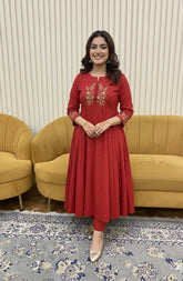 Mal Chanderi Cottone Ethnic Dress