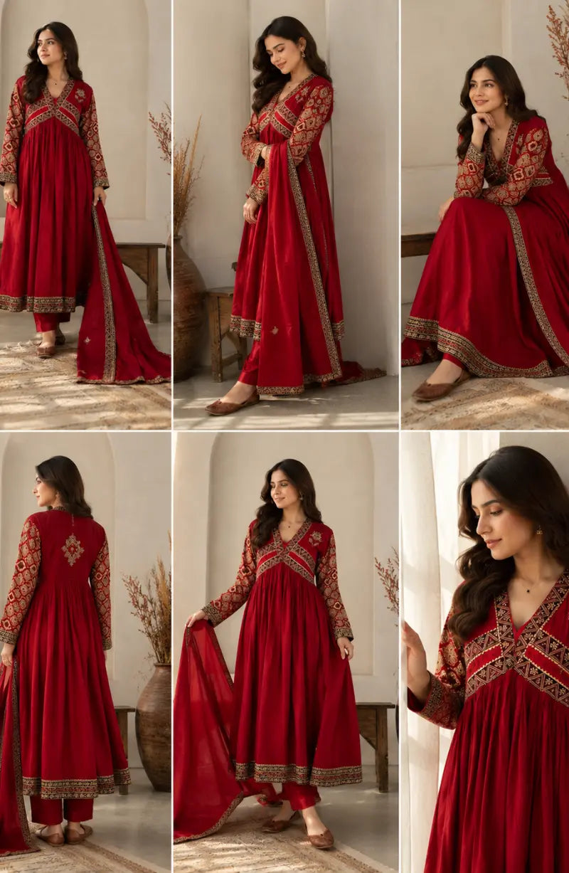 CHERRY ALIYA APPLIQUE DRESS