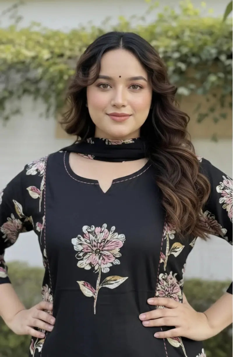 Black Printed Dress