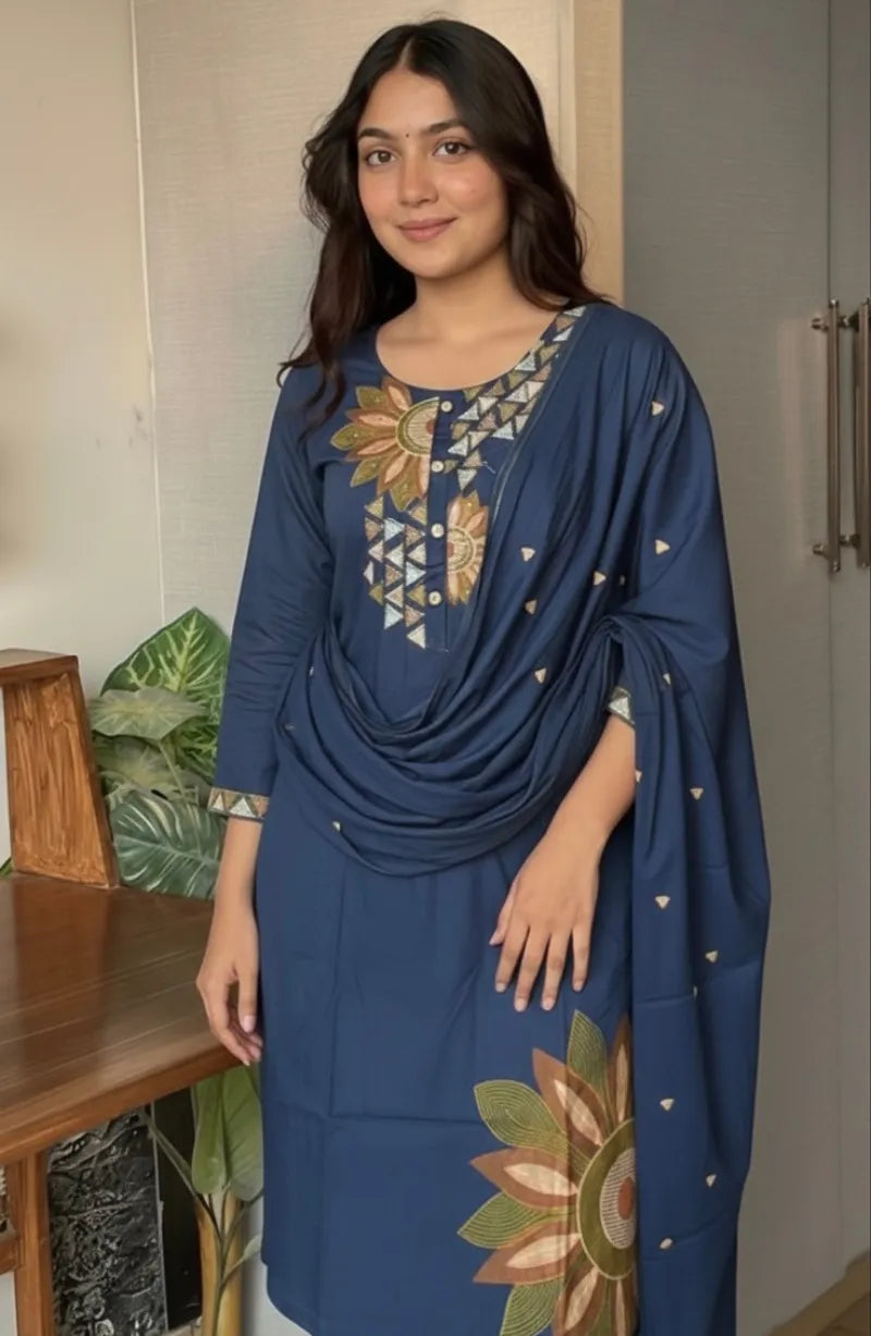SunFlower Blue Dress – Hadya