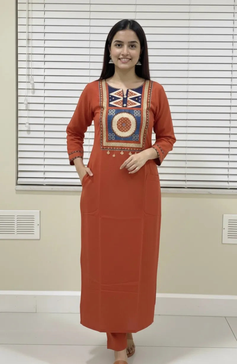 Orange Blue Stripes Dress