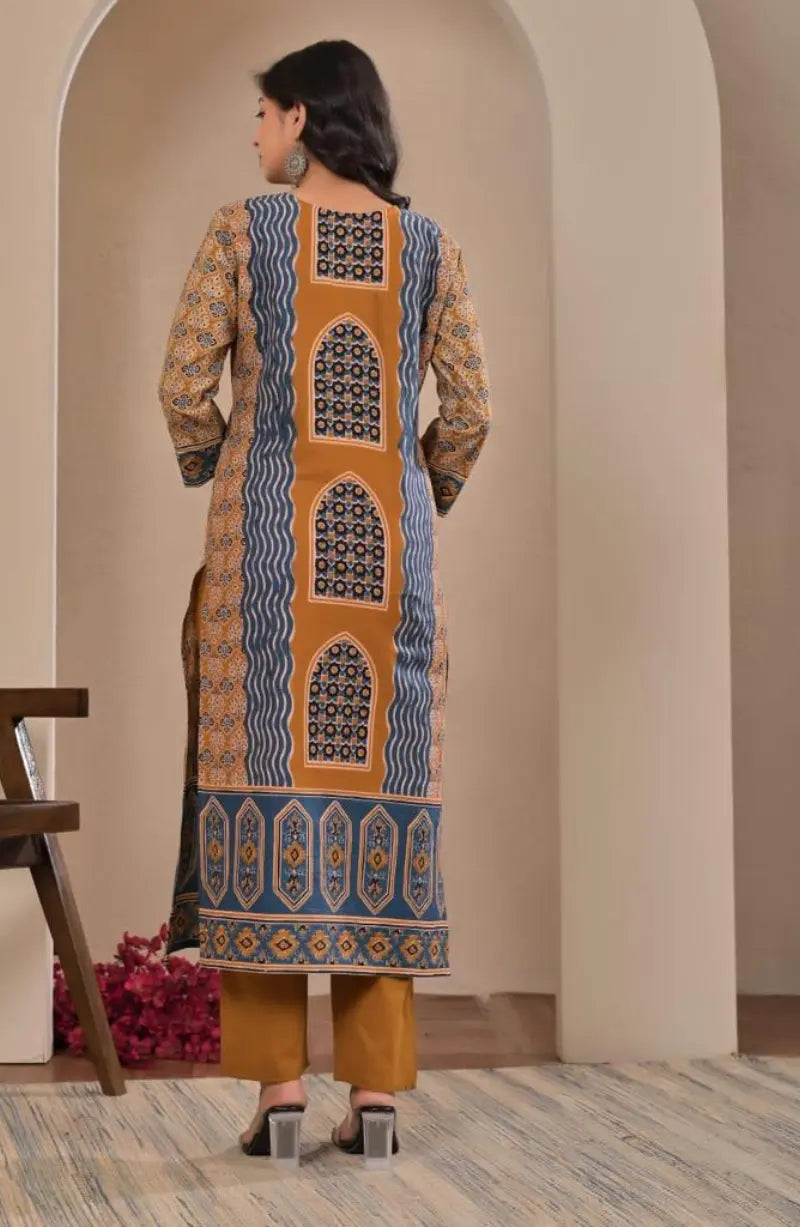 Panel Print Cotton Dress