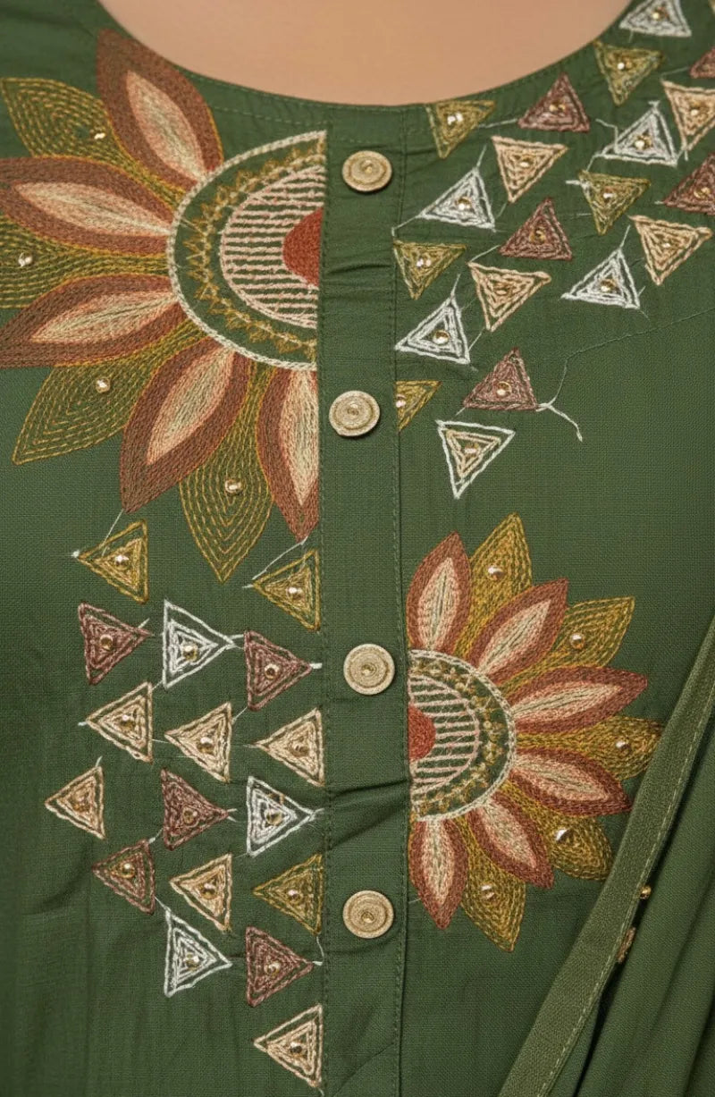 SunFlower Green Dress