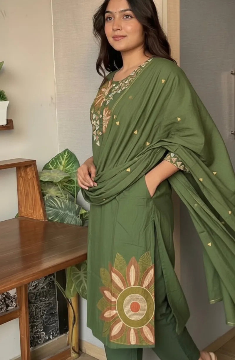 SunFlower Green Dress
