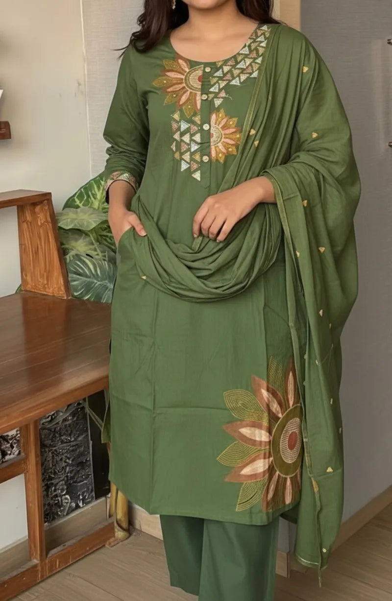 SunFlower Green Dress
